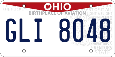 OH license plate GLI8048