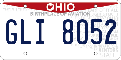OH license plate GLI8052
