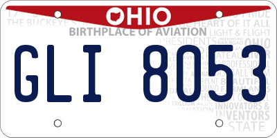 OH license plate GLI8053