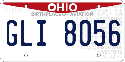 OH license plate GLI8056