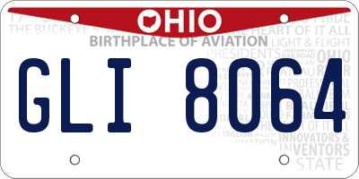 OH license plate GLI8064