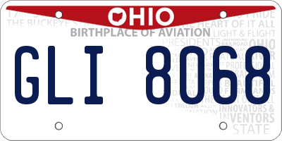 OH license plate GLI8068