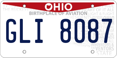 OH license plate GLI8087