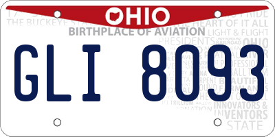 OH license plate GLI8093