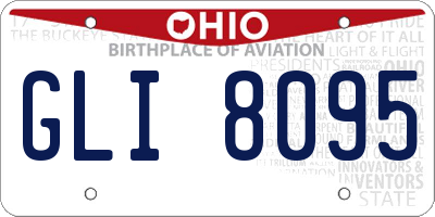 OH license plate GLI8095