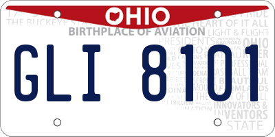 OH license plate GLI8101