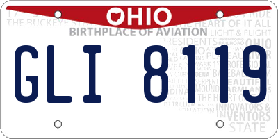 OH license plate GLI8119