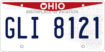 OH license plate GLI8121