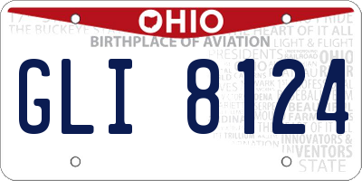 OH license plate GLI8124