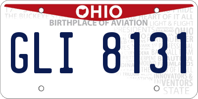 OH license plate GLI8131