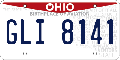 OH license plate GLI8141
