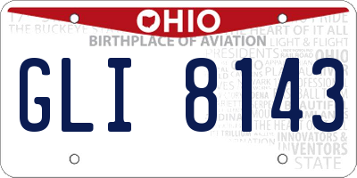 OH license plate GLI8143