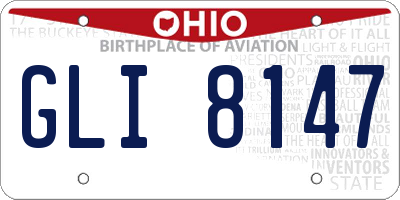 OH license plate GLI8147