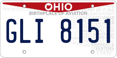 OH license plate GLI8151