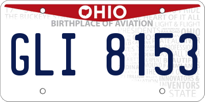 OH license plate GLI8153
