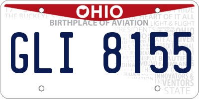OH license plate GLI8155