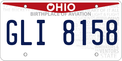 OH license plate GLI8158