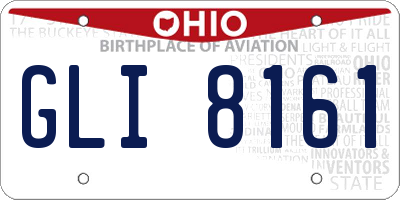 OH license plate GLI8161