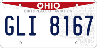 OH license plate GLI8167
