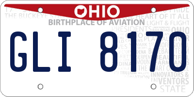 OH license plate GLI8170