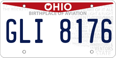 OH license plate GLI8176