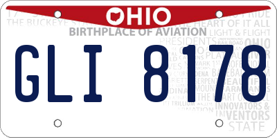 OH license plate GLI8178