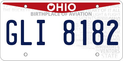 OH license plate GLI8182