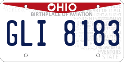 OH license plate GLI8183