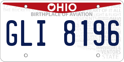 OH license plate GLI8196