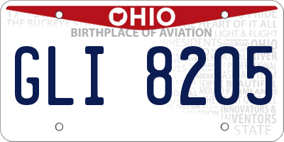 OH license plate GLI8205