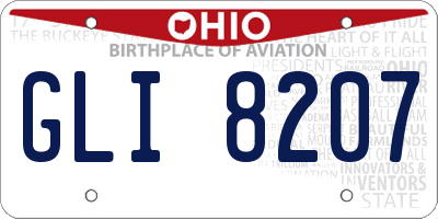 OH license plate GLI8207