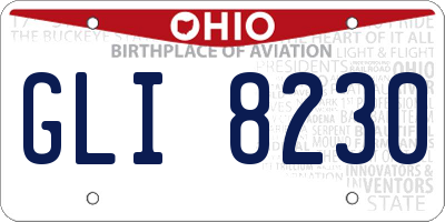 OH license plate GLI8230
