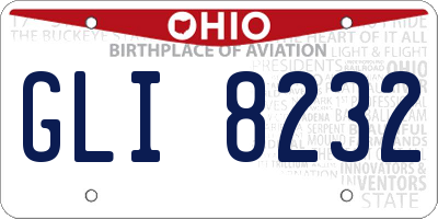 OH license plate GLI8232