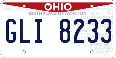 OH license plate GLI8233