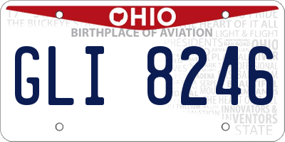 OH license plate GLI8246
