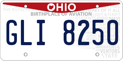 OH license plate GLI8250