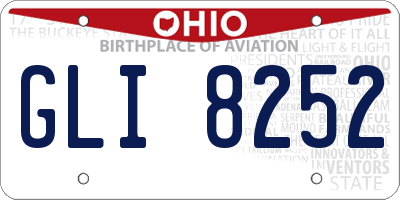 OH license plate GLI8252