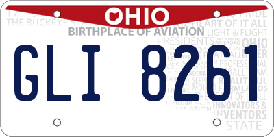 OH license plate GLI8261