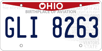 OH license plate GLI8263