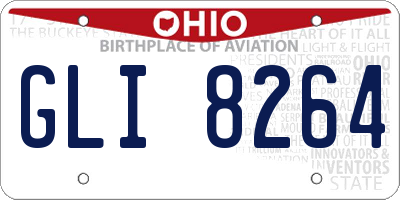 OH license plate GLI8264