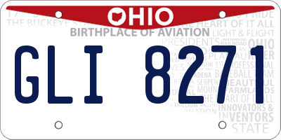 OH license plate GLI8271