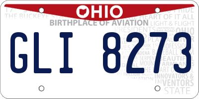 OH license plate GLI8273