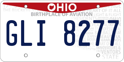 OH license plate GLI8277