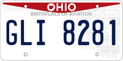 OH license plate GLI8281