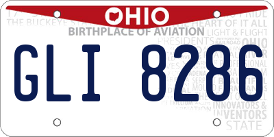 OH license plate GLI8286