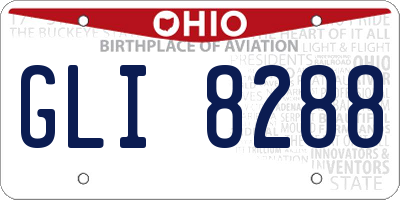 OH license plate GLI8288