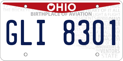 OH license plate GLI8301