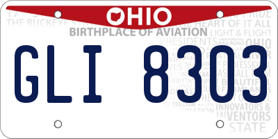 OH license plate GLI8303