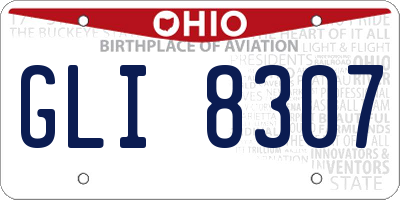 OH license plate GLI8307