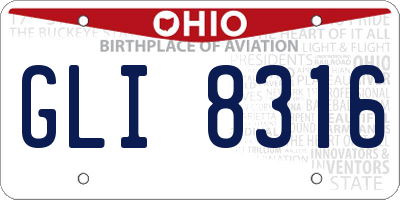 OH license plate GLI8316